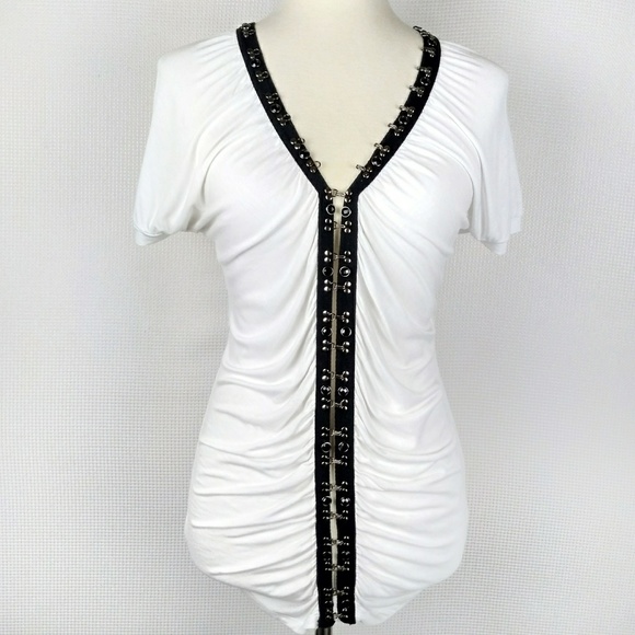 Soul Revival Tops - Soul Revival Eye & Hook White Tunic Top Size M